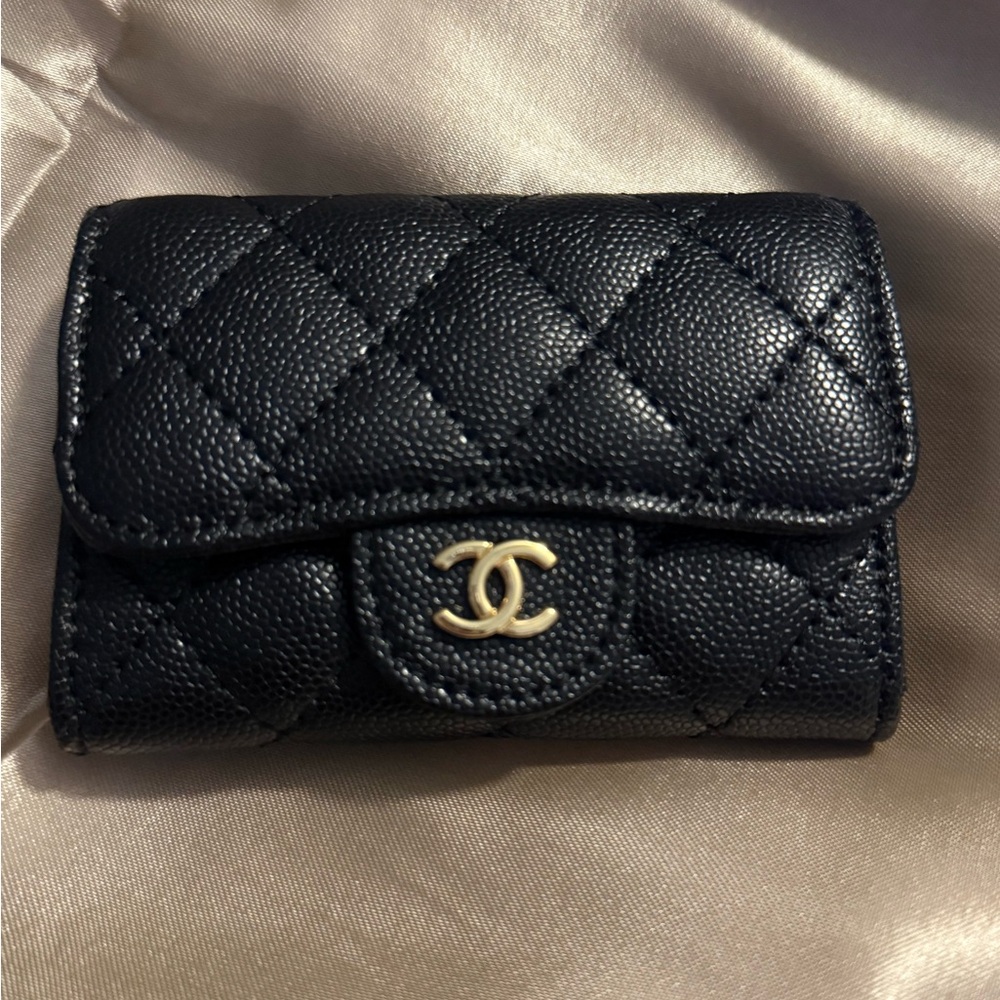 CHANEL Black Quilted Wallet